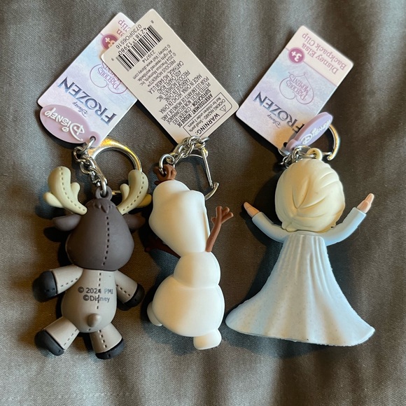 Disney Frozen Character Keychains / Backpack Clips - Picture 6 of 10